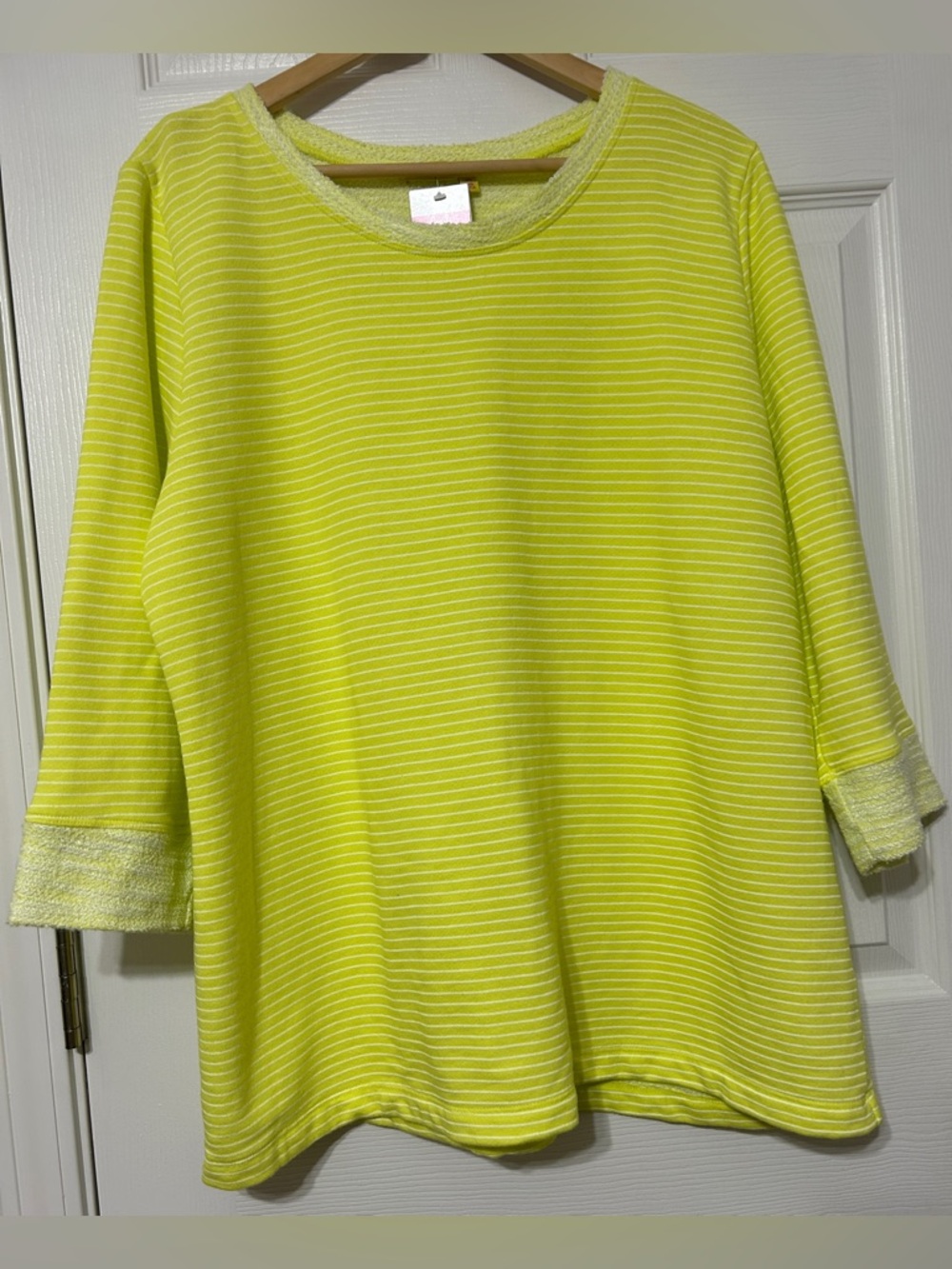 Fresh Produce Sunset Sweatshirt Lemondrop 3/4 Sleeves NWT Women’s Size XXL